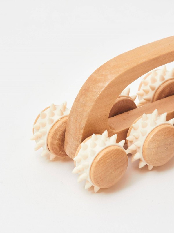 Conjunto de massagem de madeira corporal