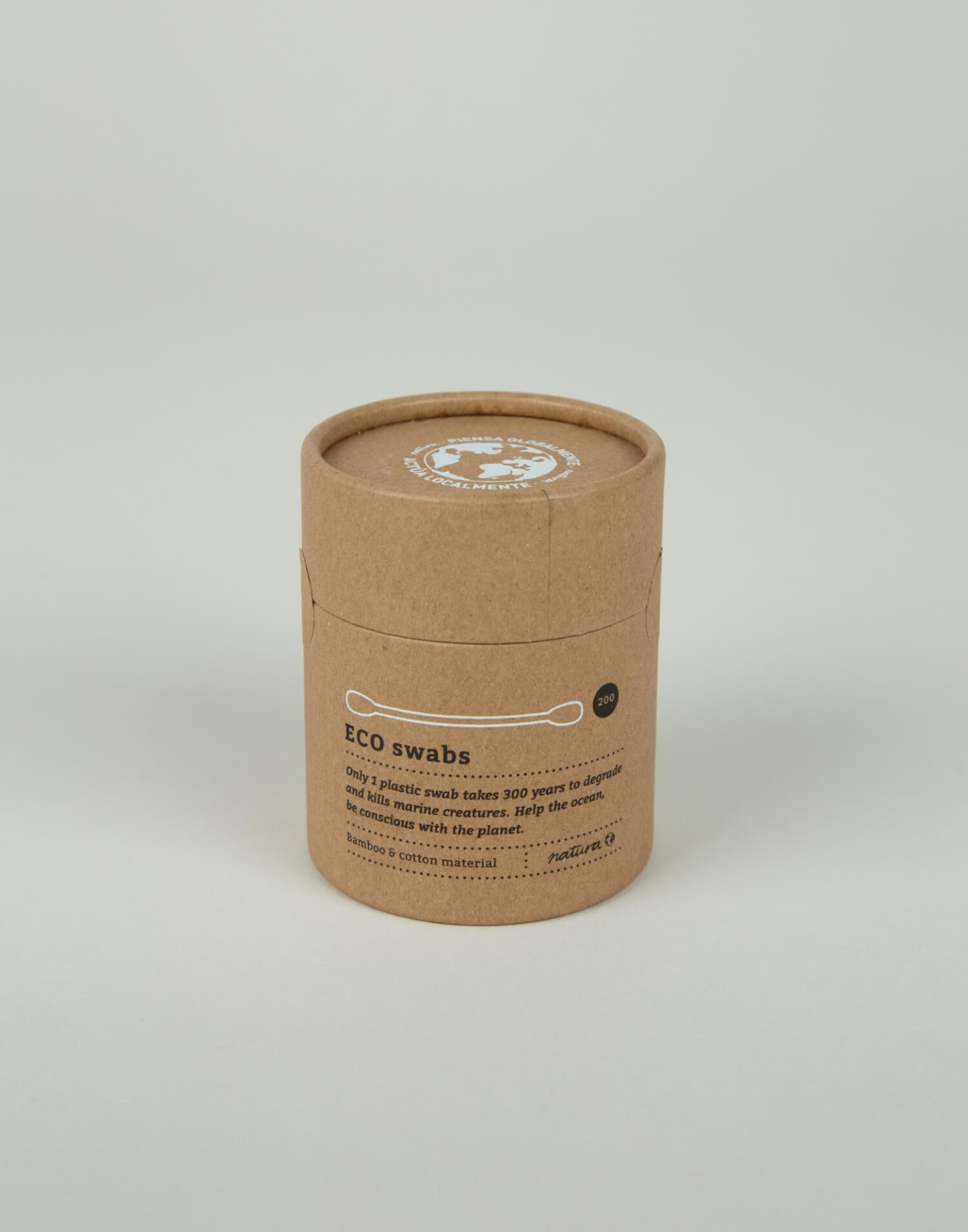 Caixa de 200 palitos de orelha de bambu