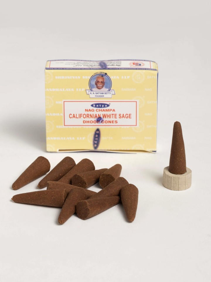 Caixa de Cones de incenso Satya California White Sage