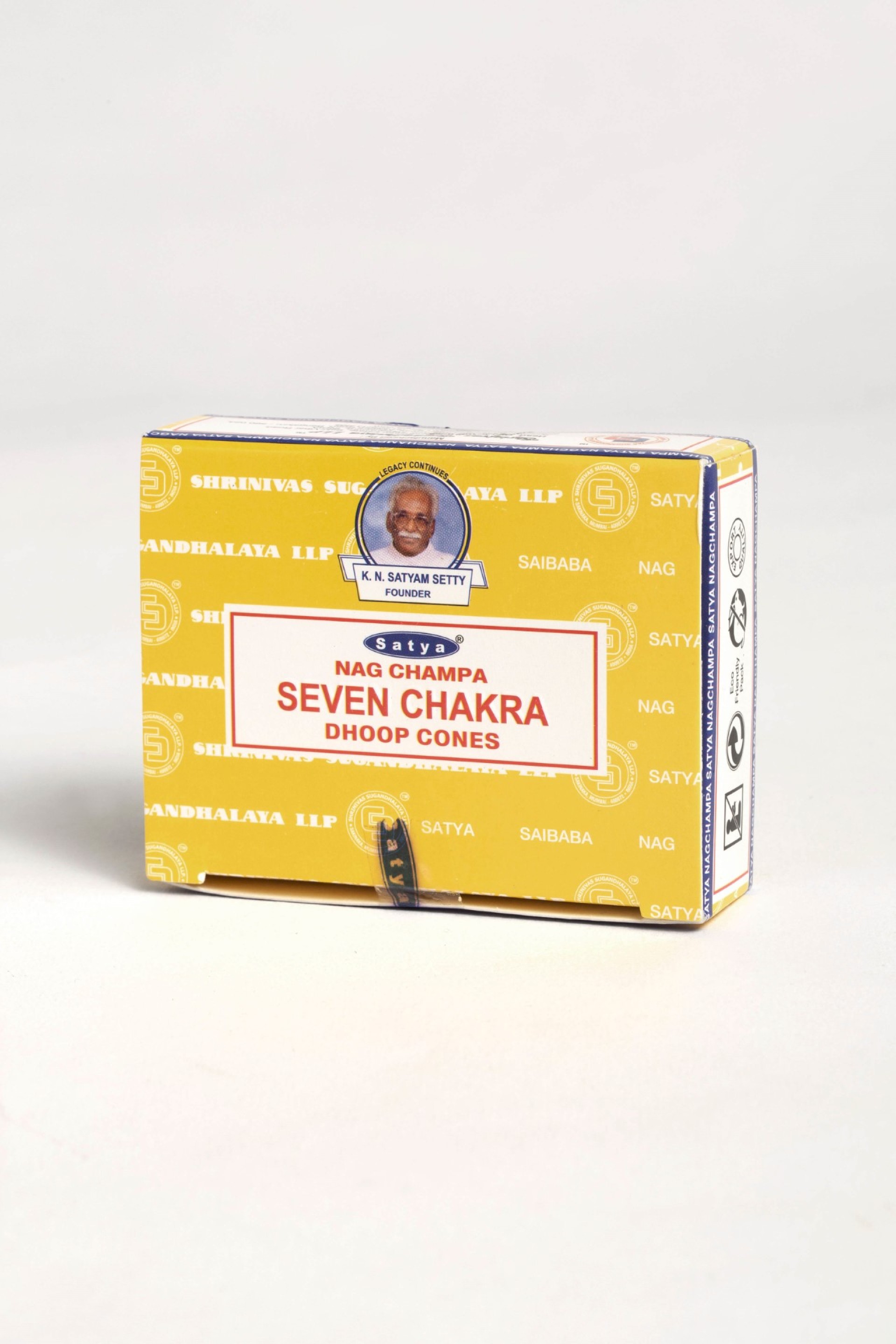 Caixa de Cones de incenso Satya Seven Chakra