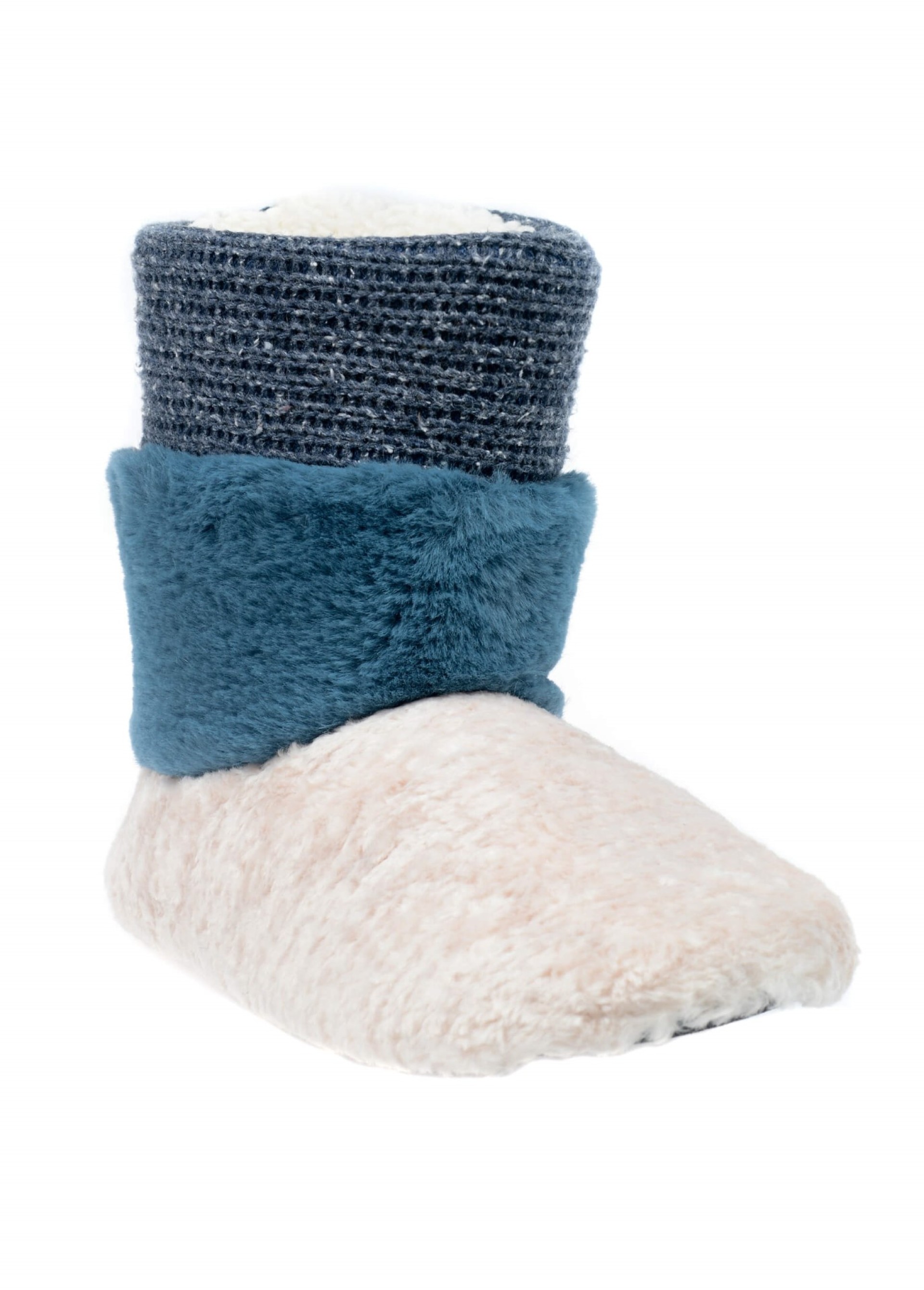 Pantufa Blue Patchwork