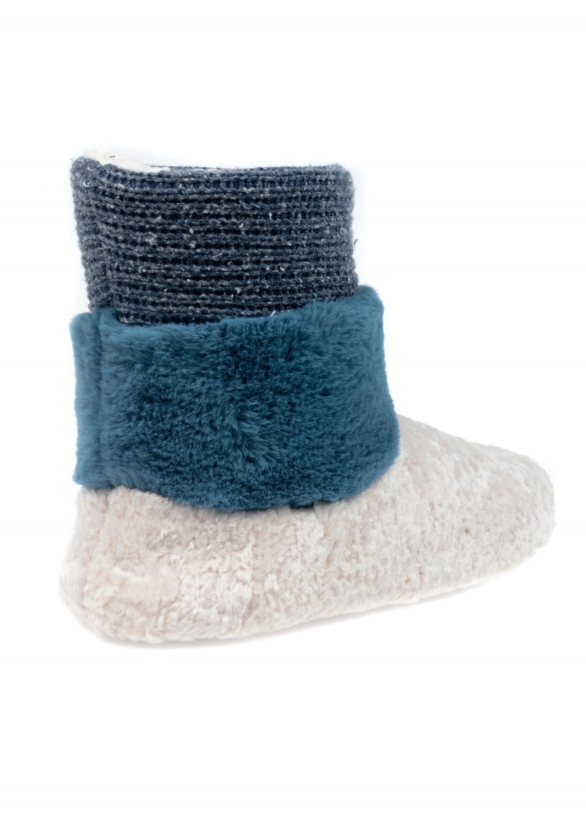 Pantufa Blue Patchwork