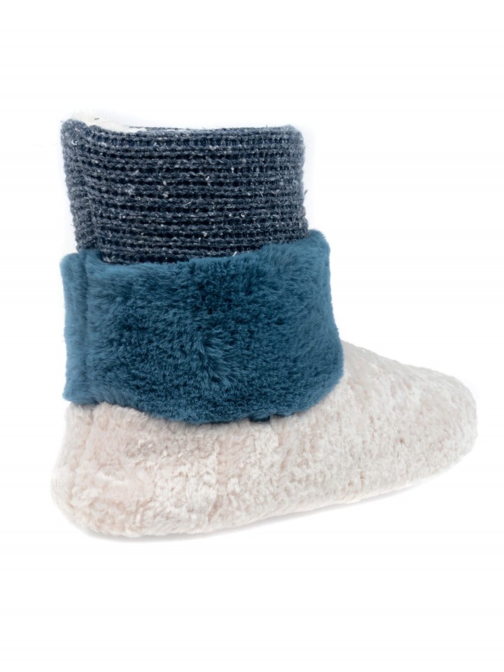 Pantufa Blue Patchwork