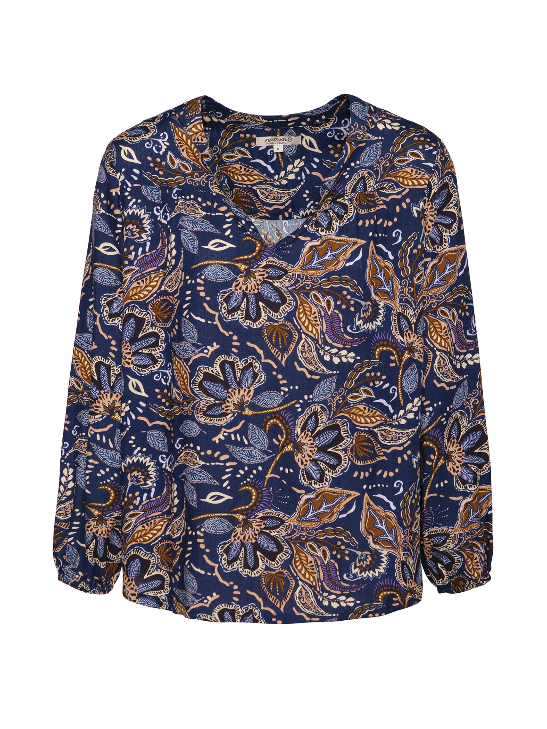 Blusa Estampada Azul