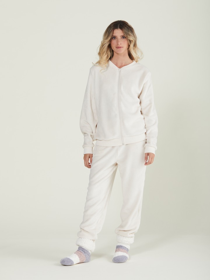 Pijama polar Branco