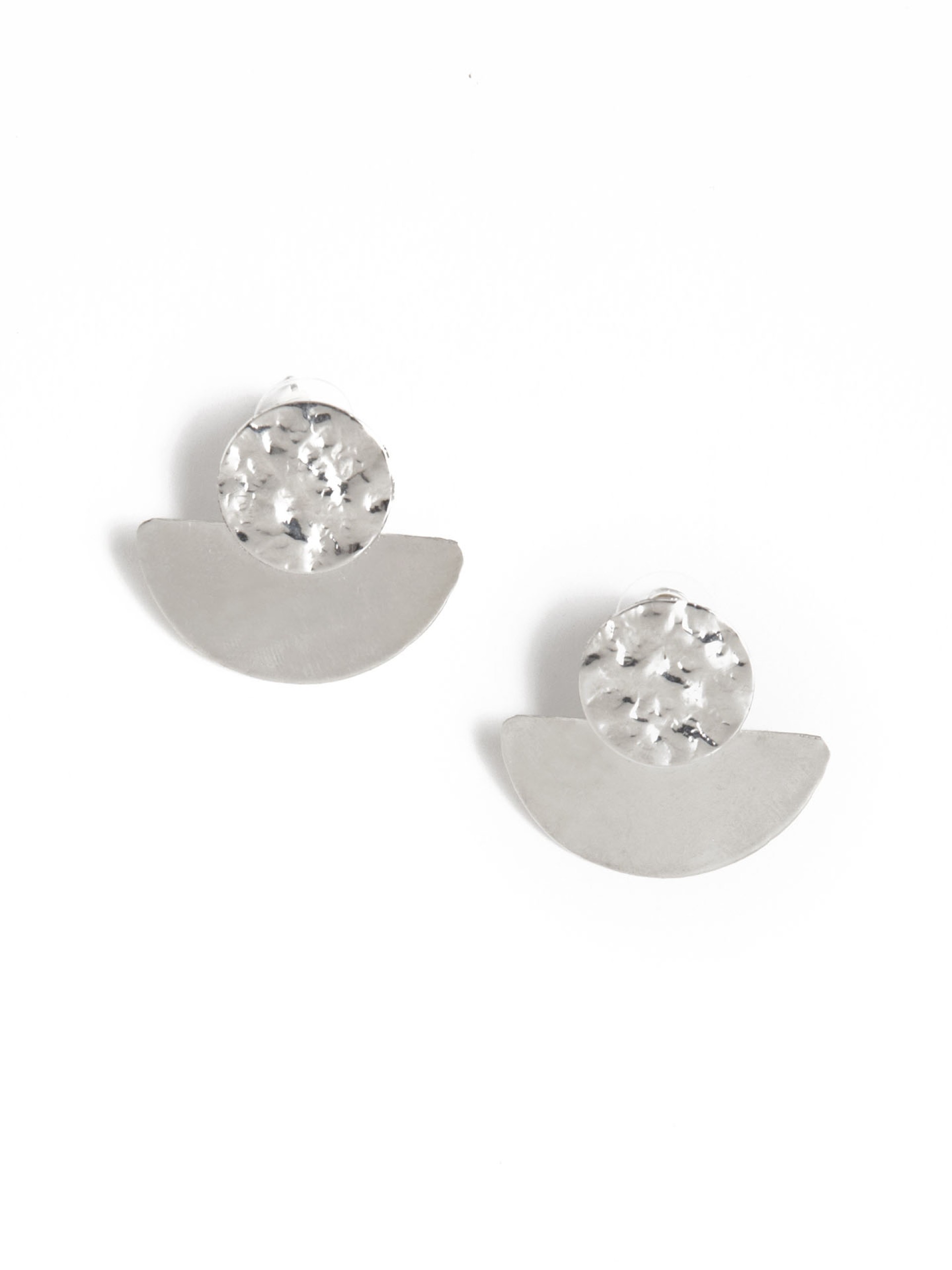 Brincos Prateados Medios