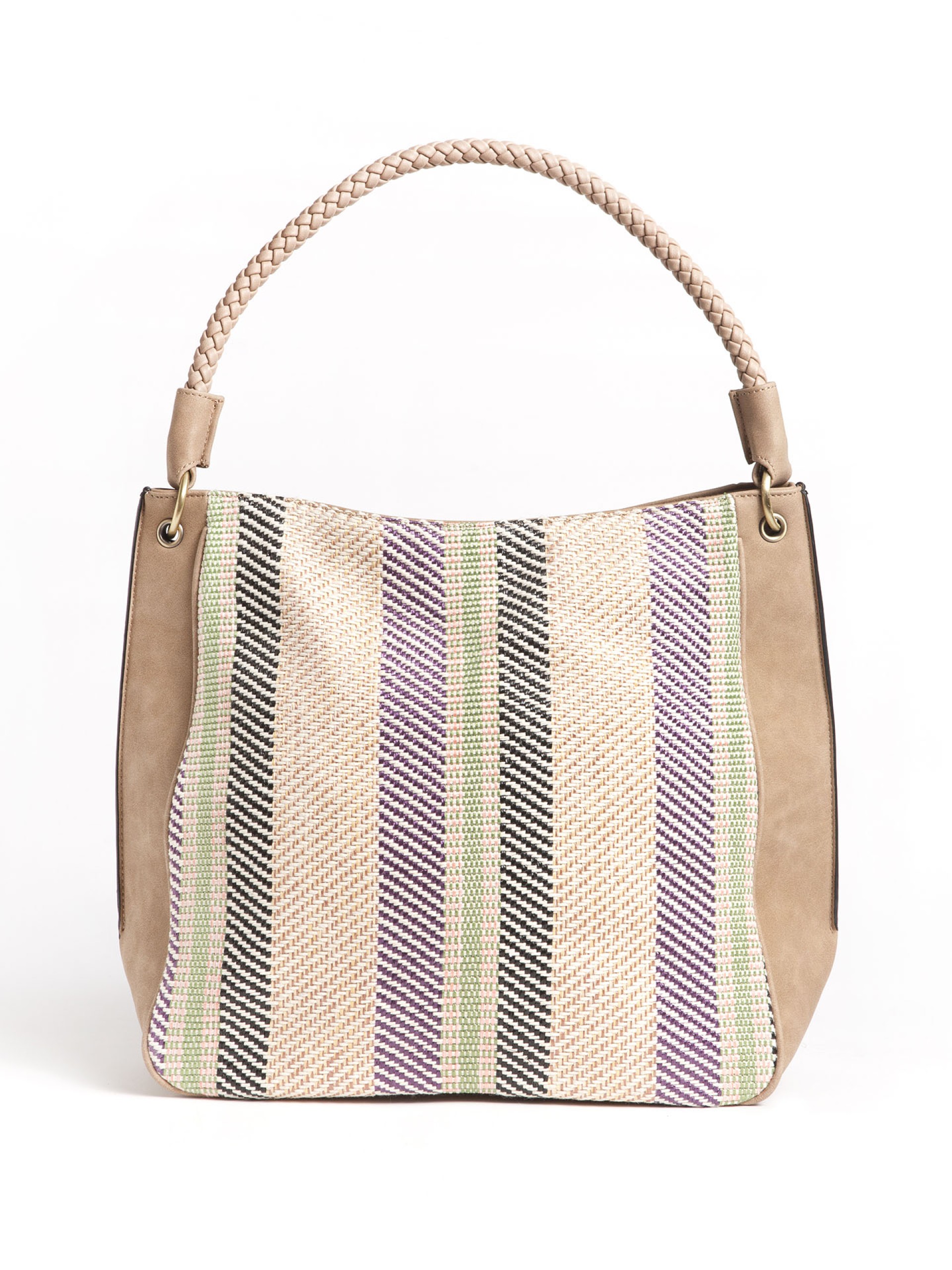 Mala camel com padrao as riscas