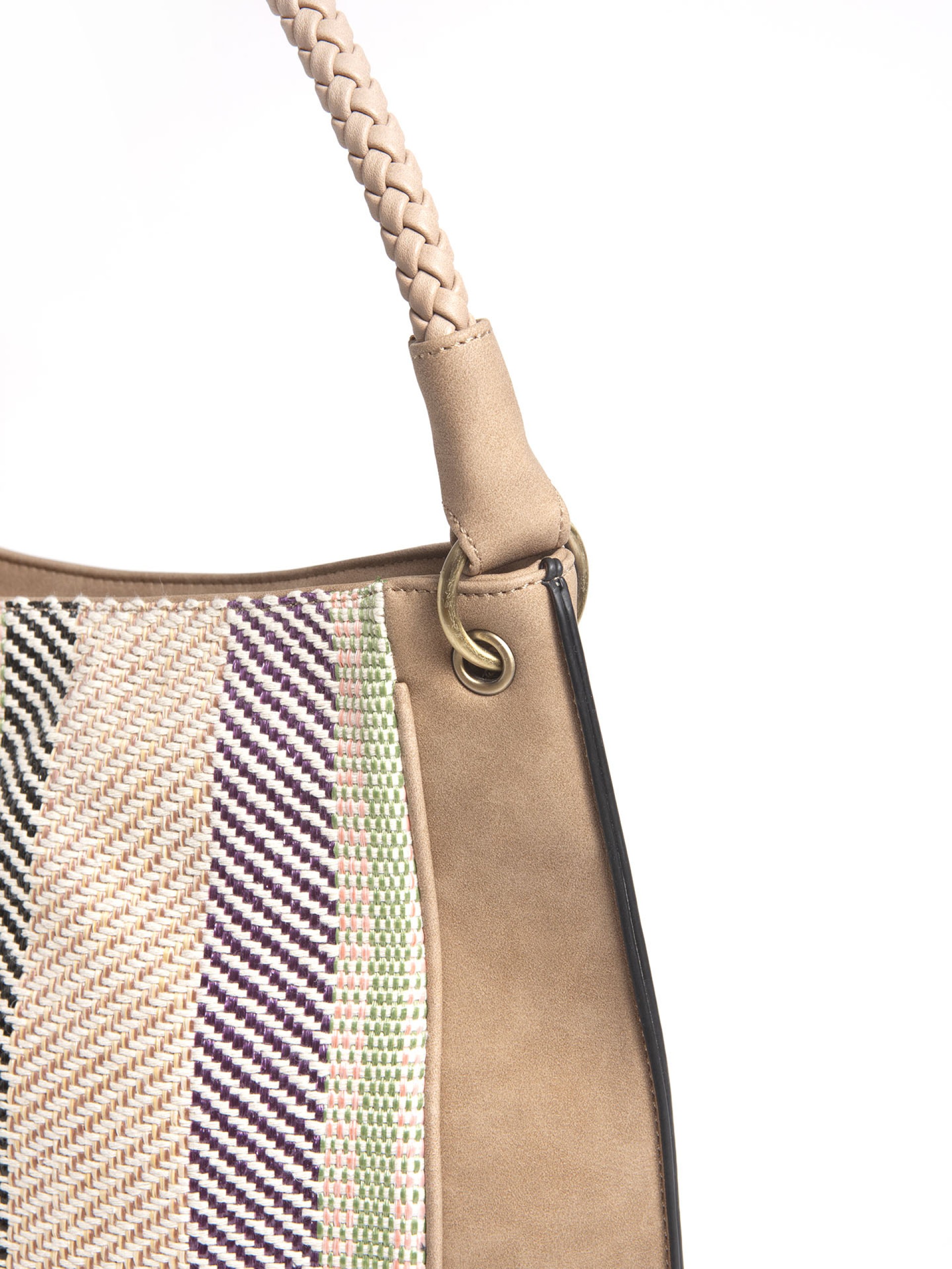 Mala camel com padrao as riscas