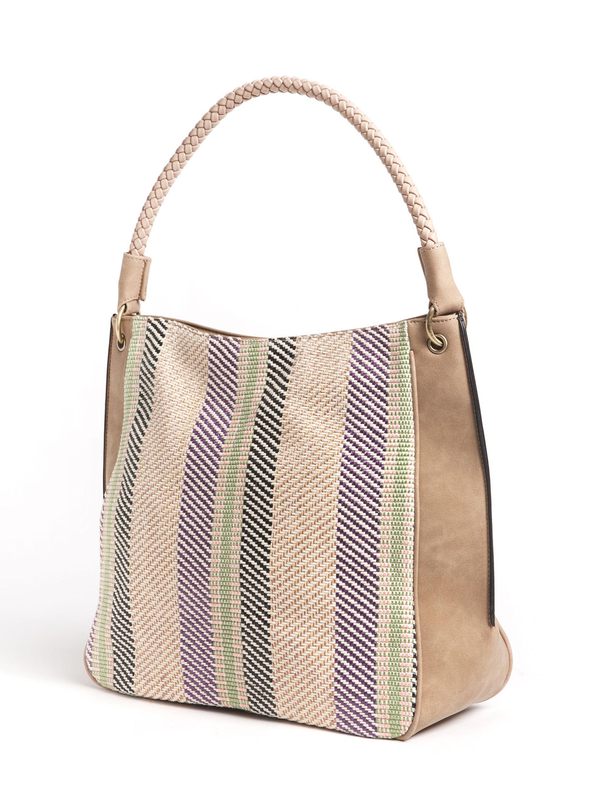 Mala camel com padrao as riscas