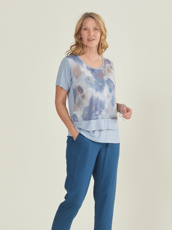 T-shirt Com Renda