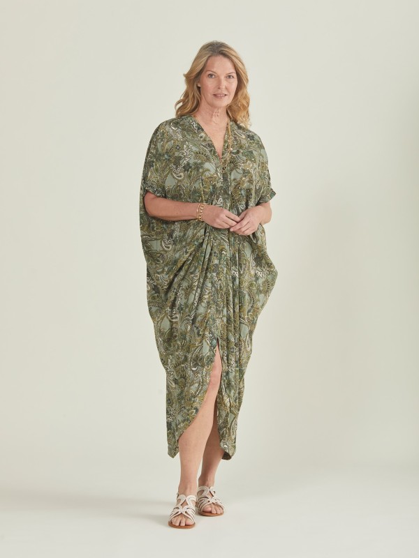 Kaftan em polyester acetinado Kaftan em polyester acetinado