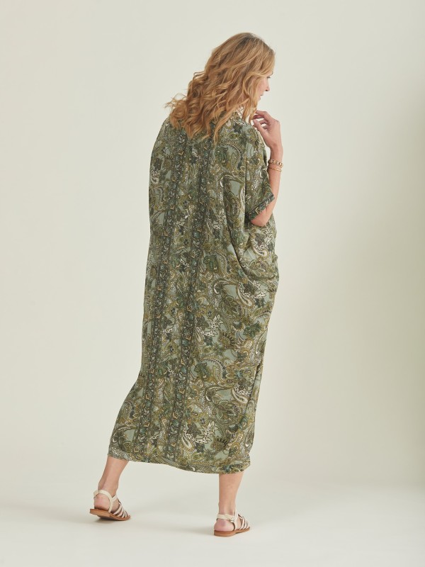 Kaftan em polyester acetinado Kaftan em polyester acetinado