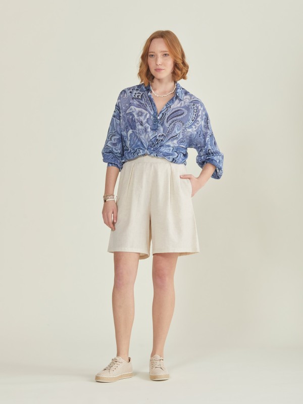 Calcoes De Linho Ecru