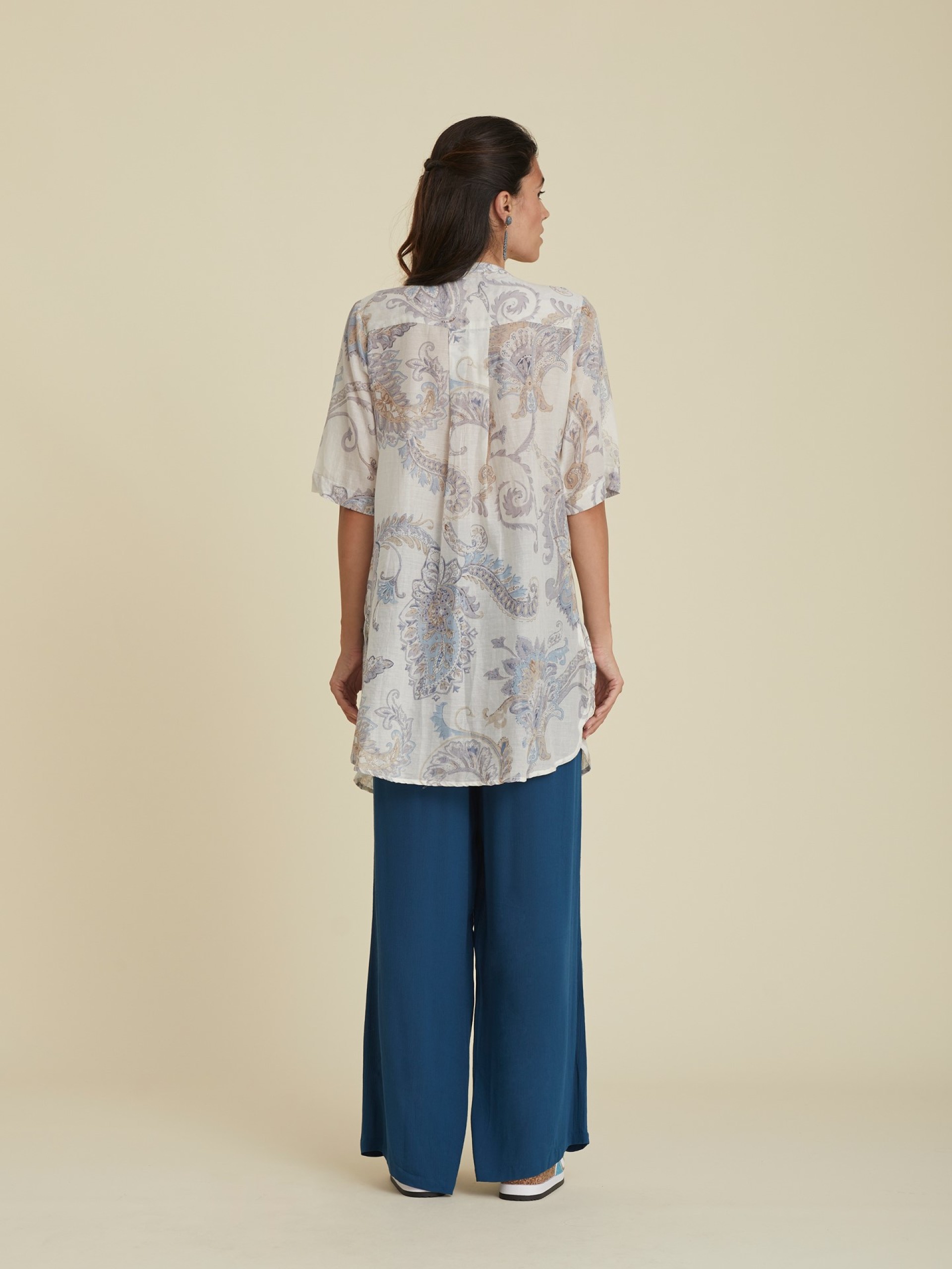 Tunica em algodao estampada