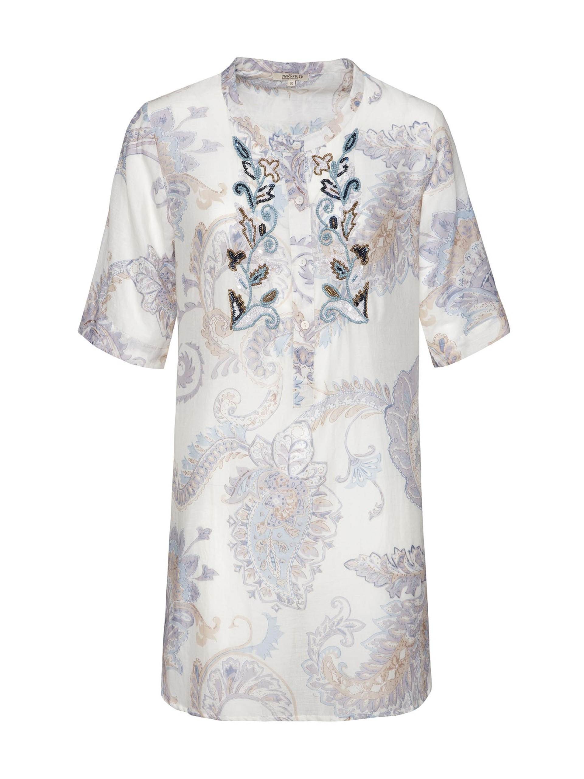 Tunica em algodao estampada