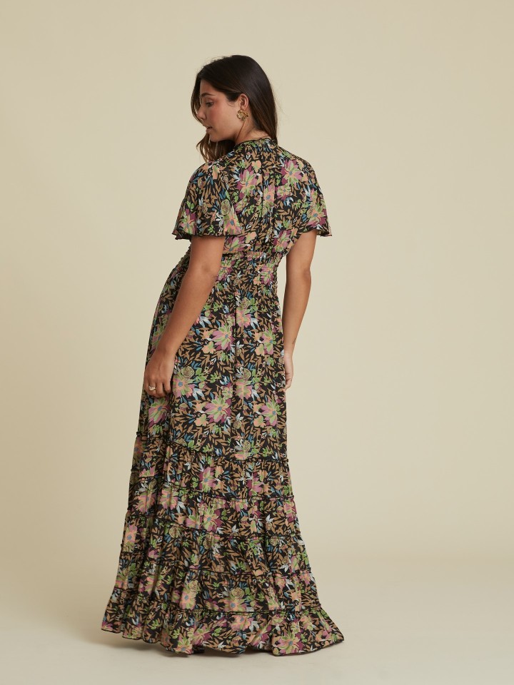 Vestido Comprido Padrao Florar Romantico