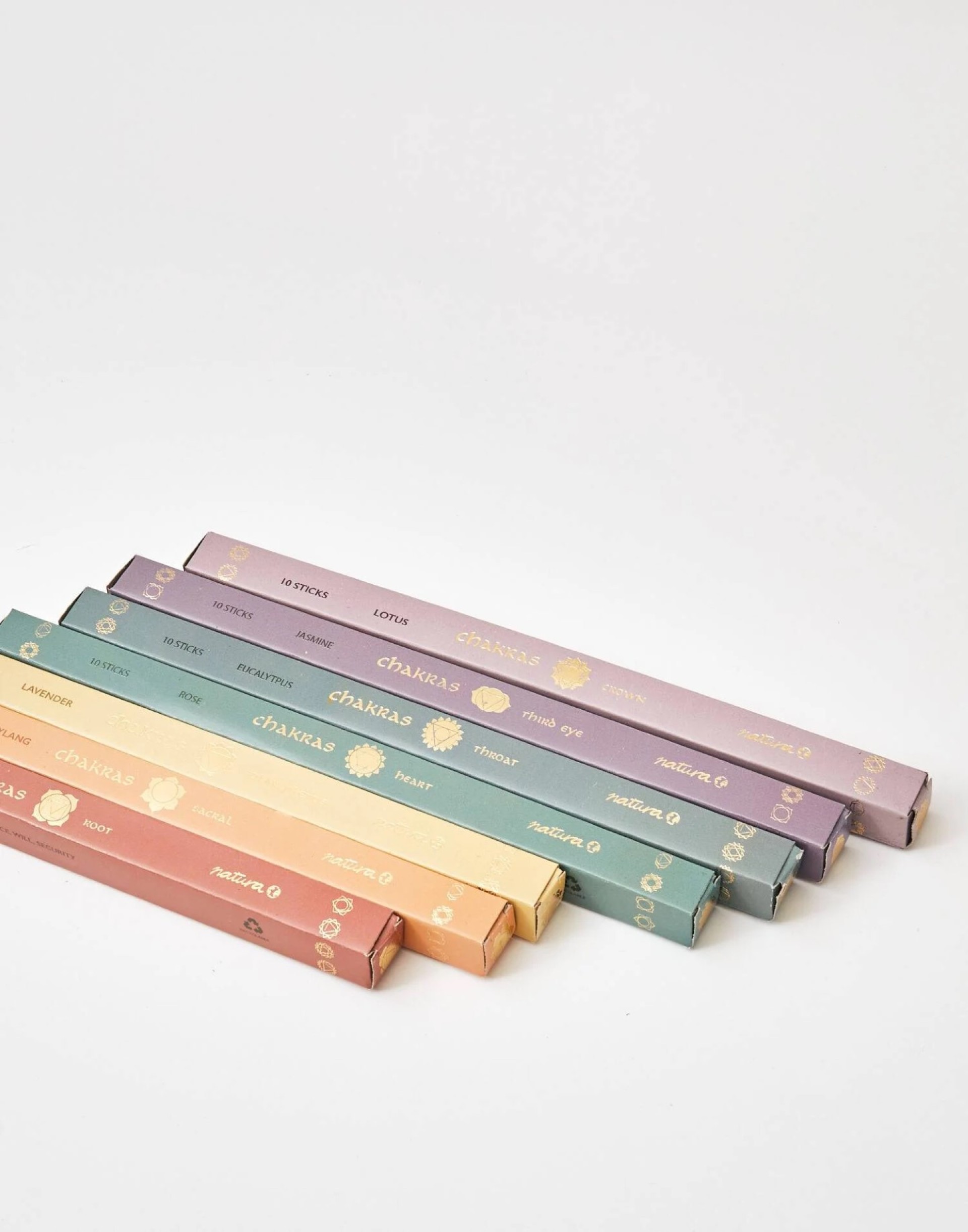 Conjunto de incenso de 7 chakras