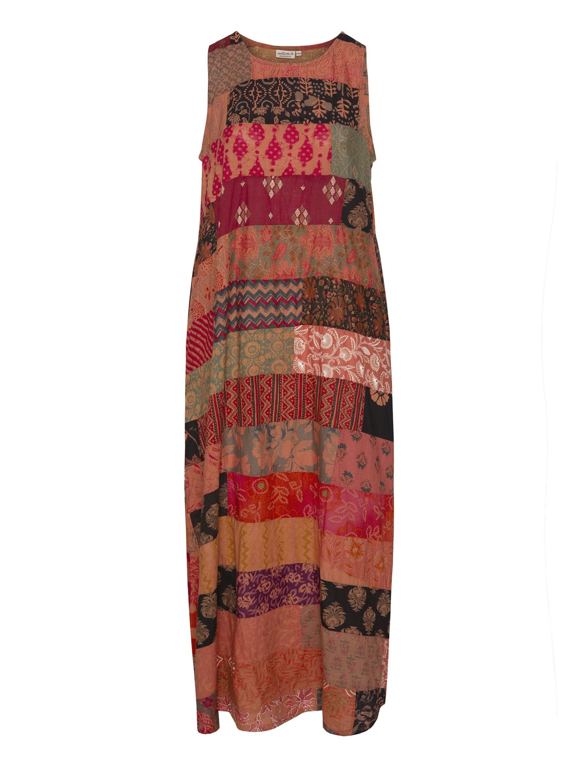 Vestido Comprido Patchwork Preserve