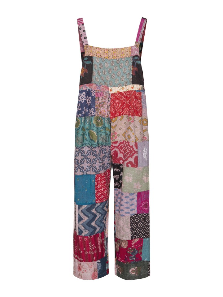 Jardineiras Compridas Patchwork Preserve