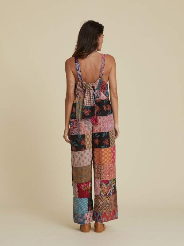 Jardineiras Compridas Patchwork Preserve