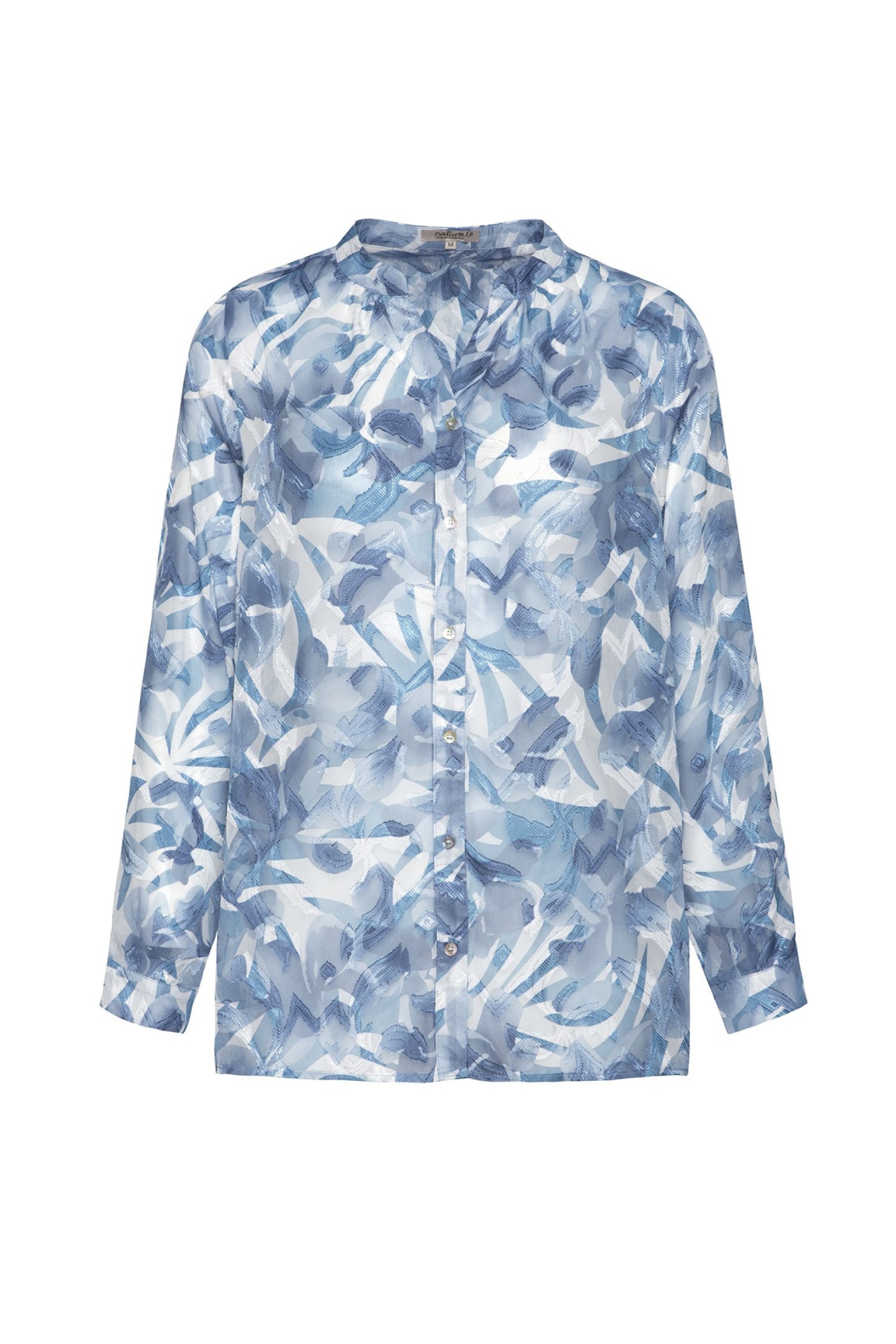 Camisa Comprida Em Chiffon