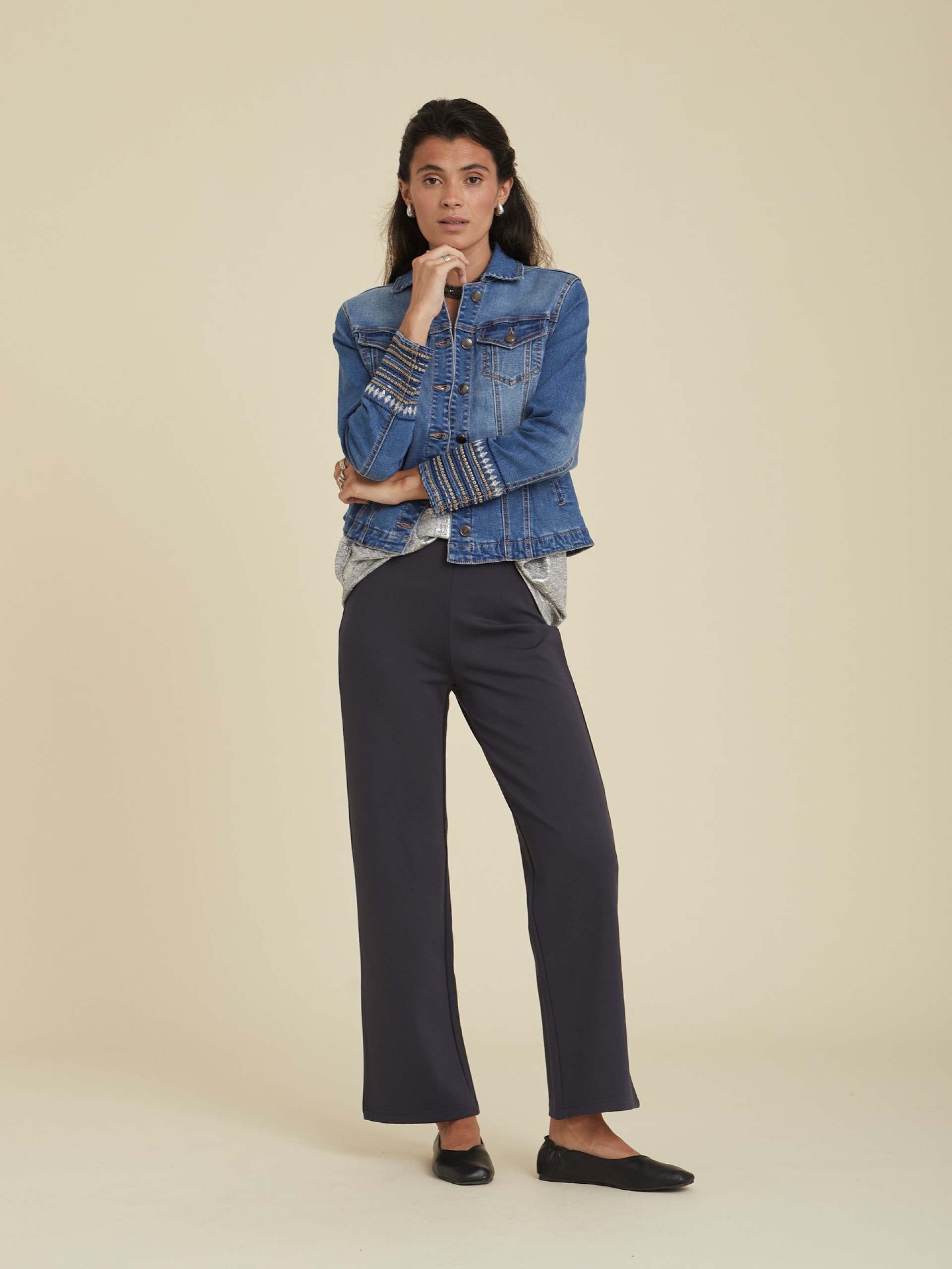 Blusao De Ganga Com Detalhes