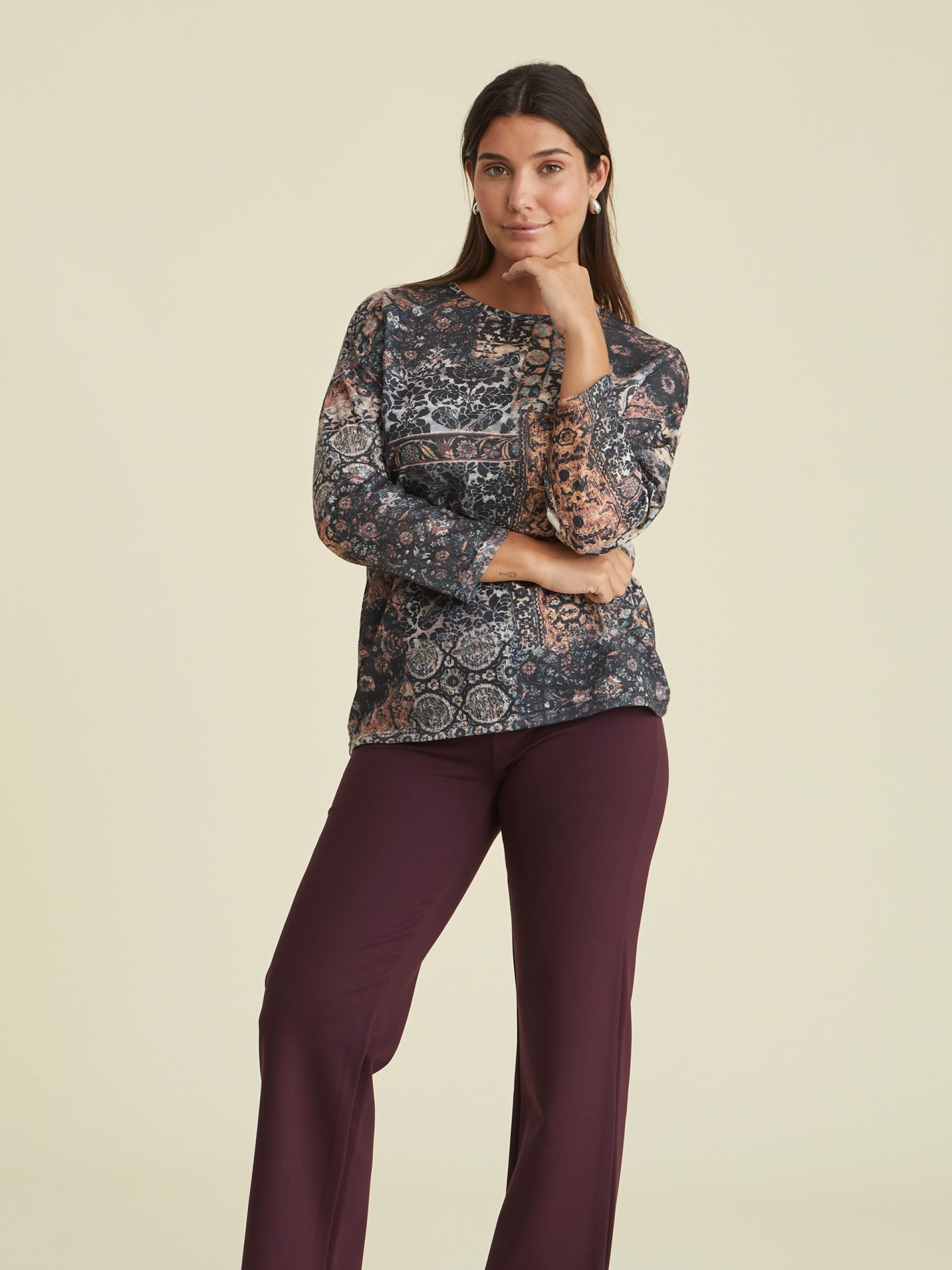 Blusa Malha Estampada