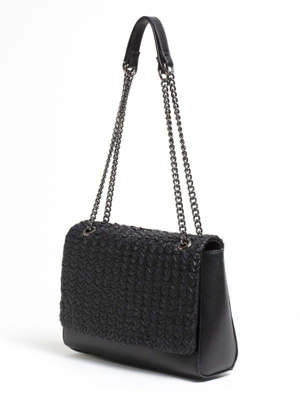 Mala A Tiracolo Com Material Texturado