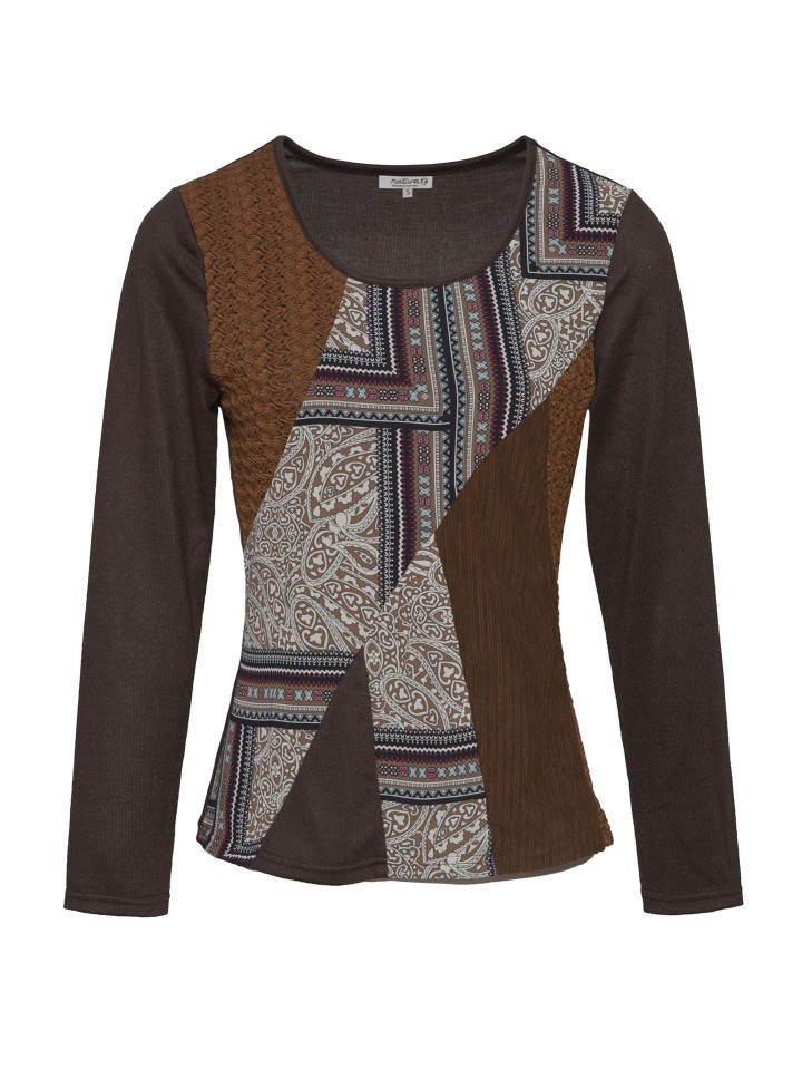 Blusa Com Padroes Patchwork