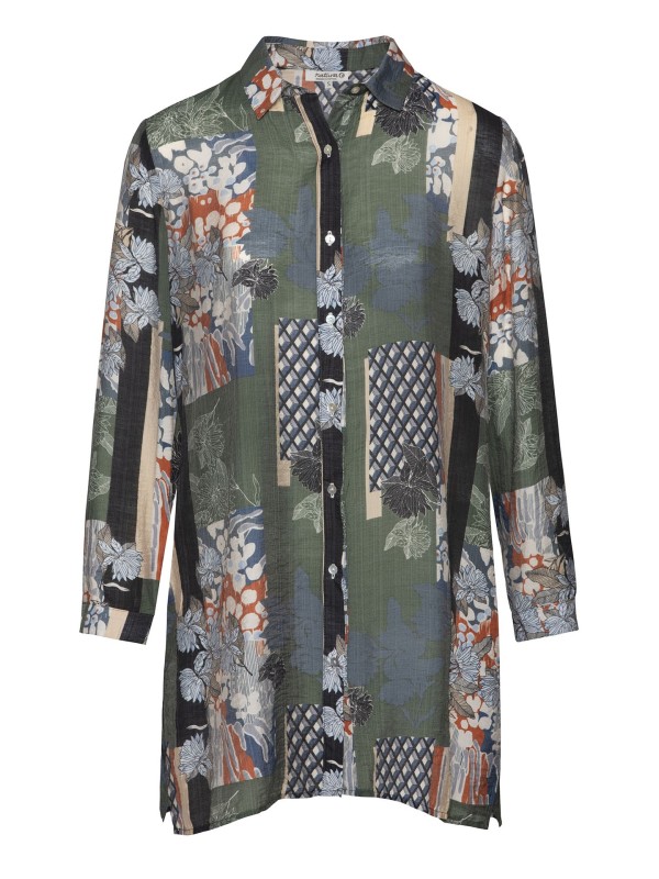 Camisa Comprida Patchwork