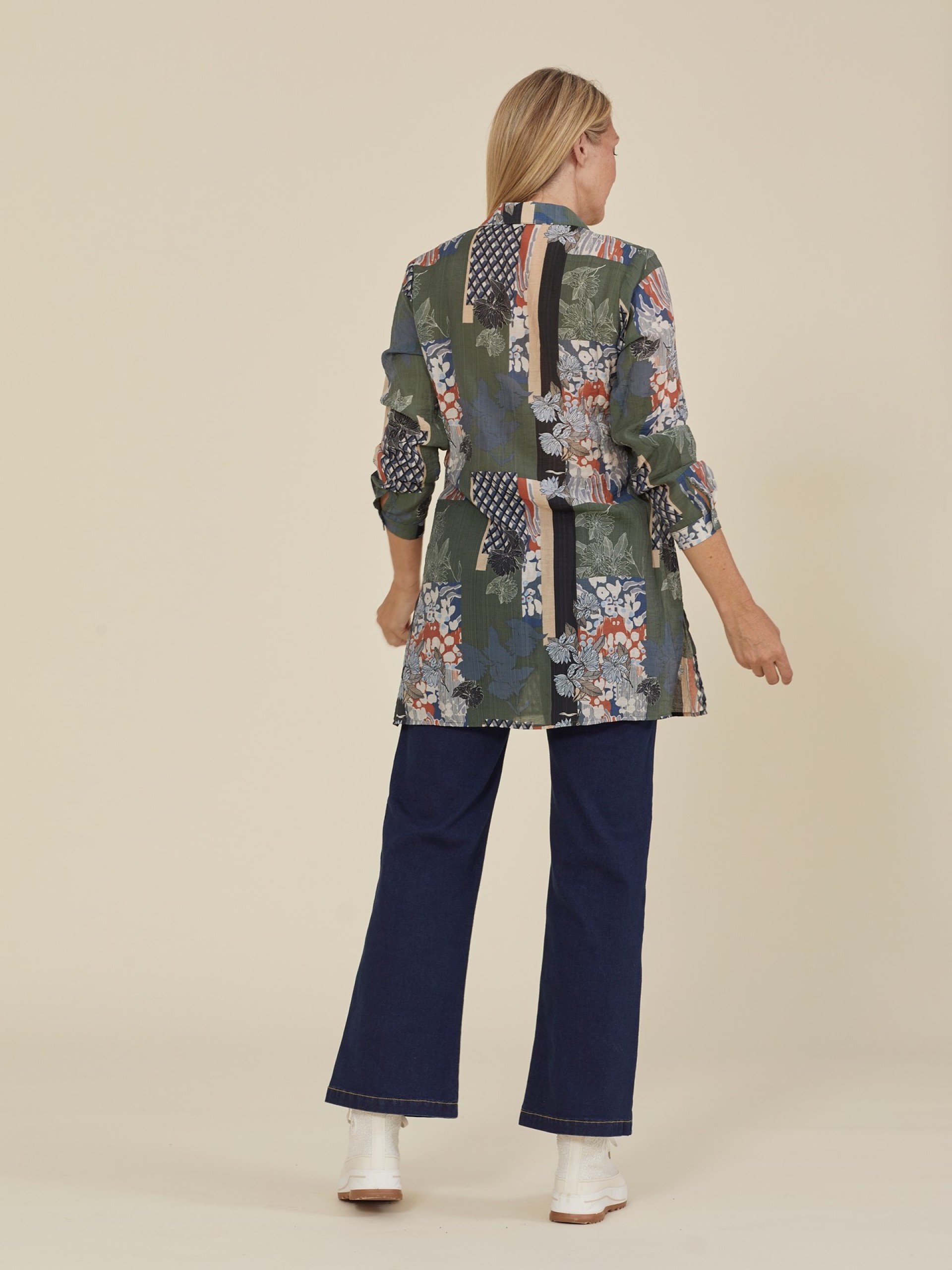 Camisa Comprida Patchwork