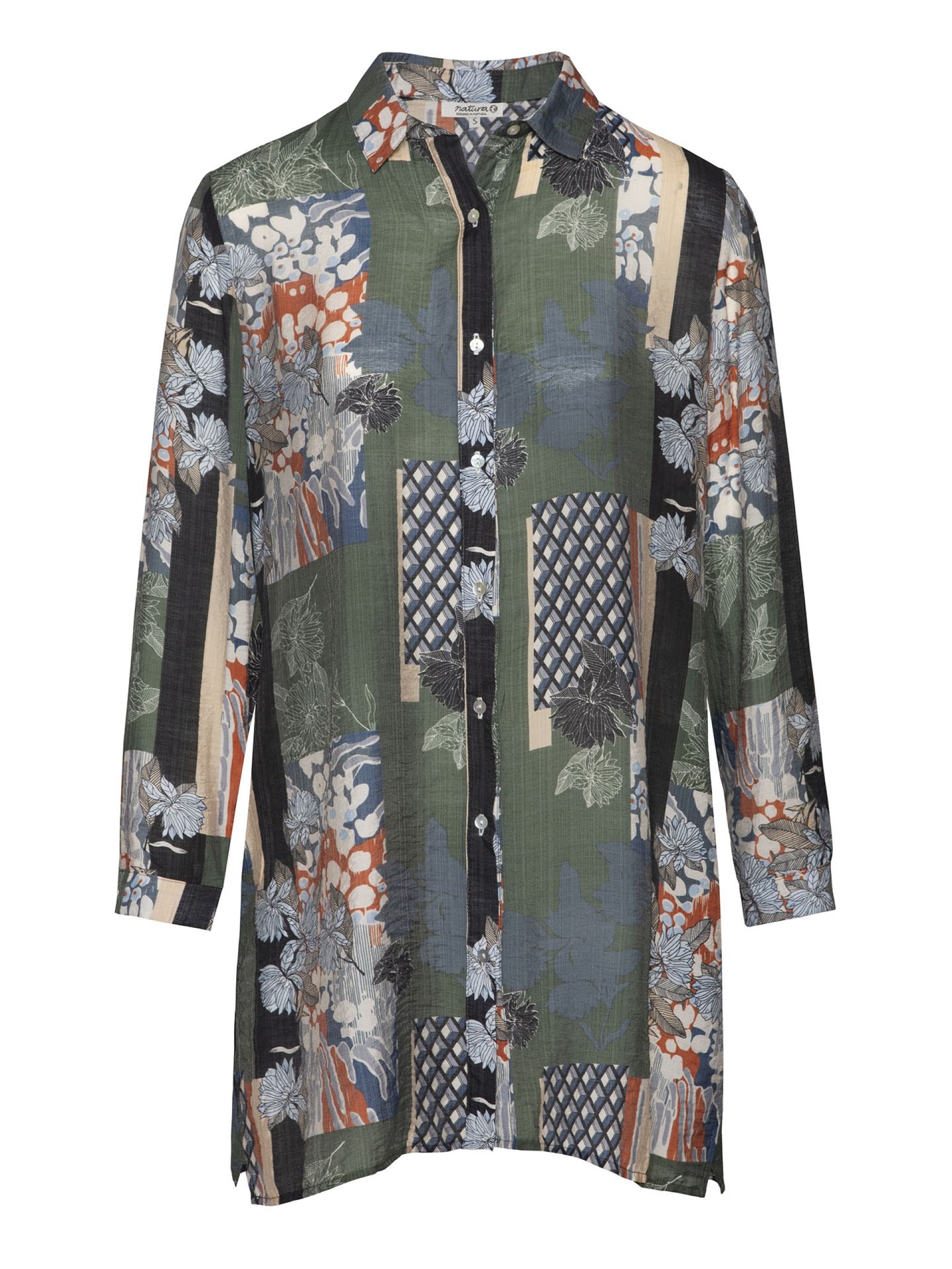 Camisa Comprida Patchwork