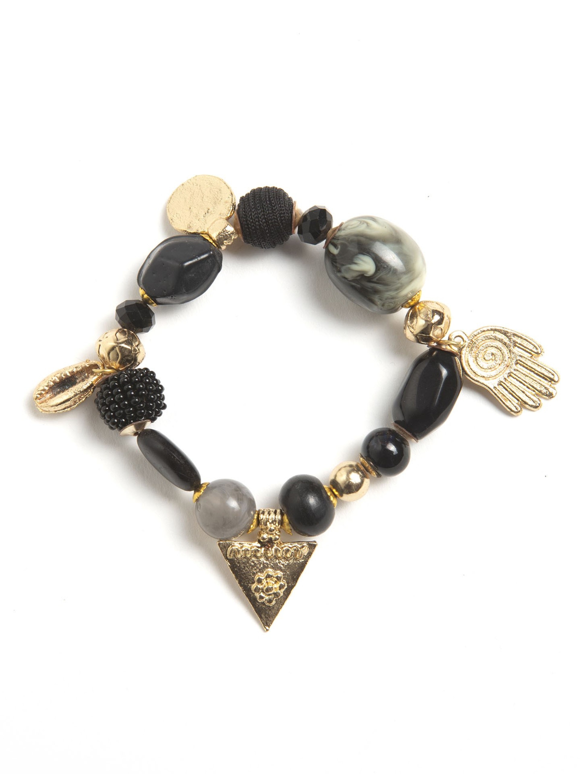 Pulseira Preta & Dourada