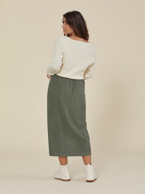 Saia Comprida Bombazine Verde Saia Comprida Bombazine Verde