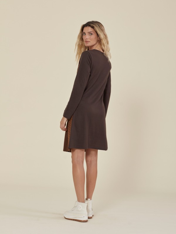 Vestido Curto Com Padroes Patchwork Vestido Curto Com Padroes Patchwork