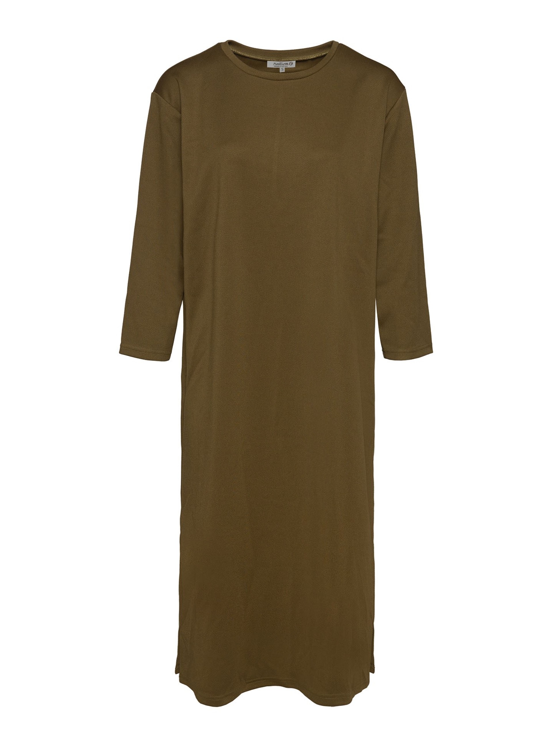 Vestido Midi Solido Mostarda