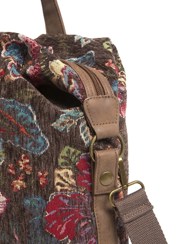 Mala Shopper Com Em Tecido Jacquard. Mala Shopper Com Em Tecido Jacquard.