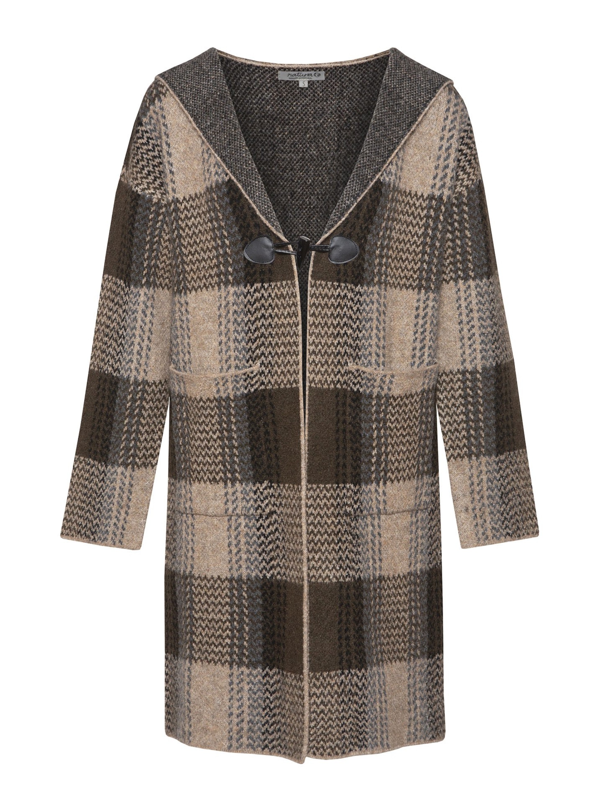 Casaco Comprido De Malha Com Padrao