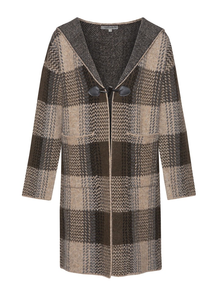 Casaco Comprido De Malha Com Padrao