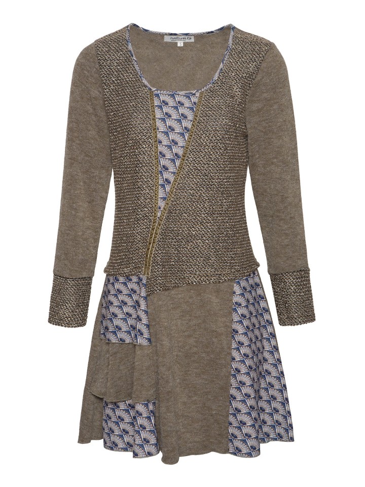 Vestido Curto Patchwork Verde