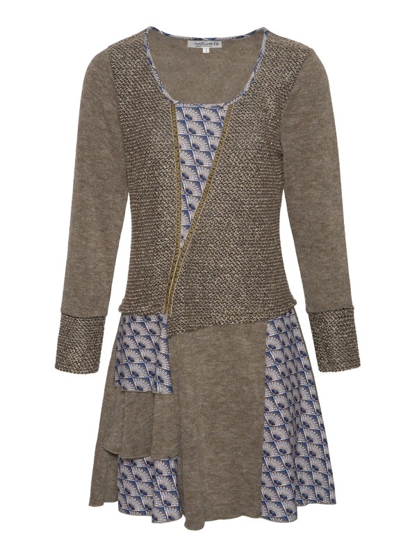 Vestido Curto Patchwork Verde Vestido Curto Patchwork Verde