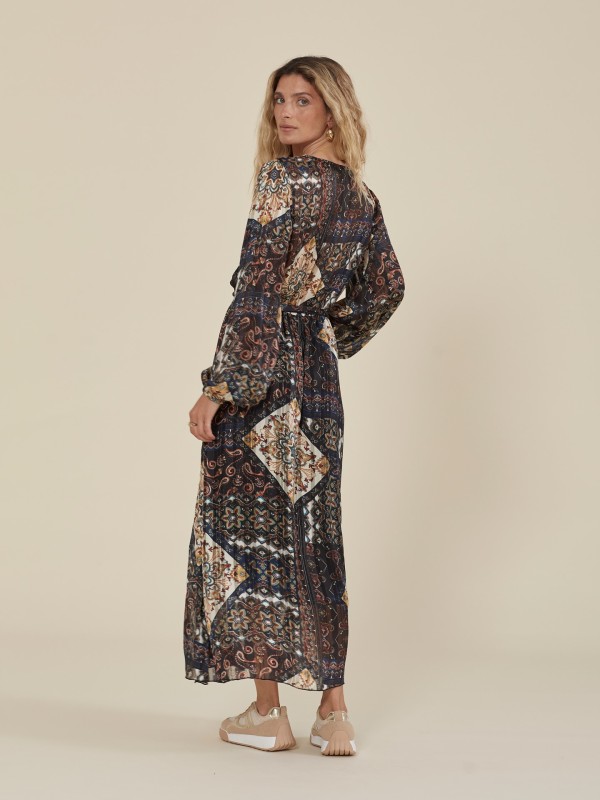 Vestido Com Padrao Preto