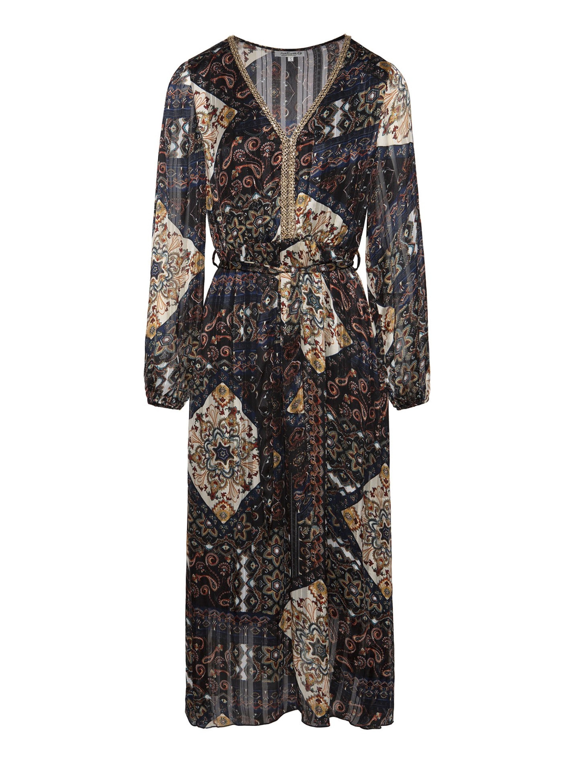 Vestido Com Padrao Preto