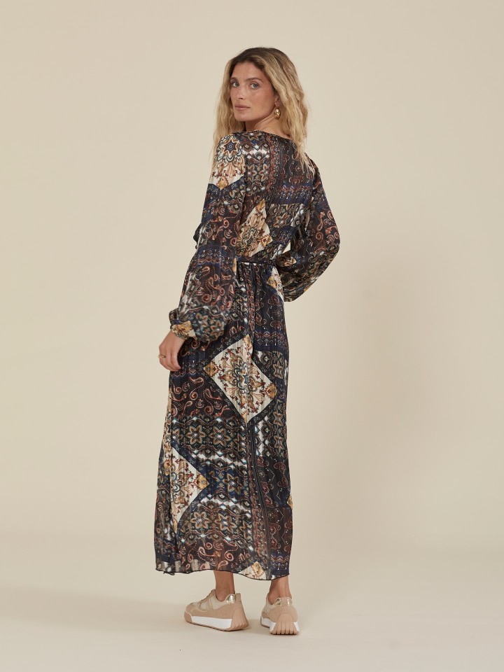 Vestido Com Padrao Preto