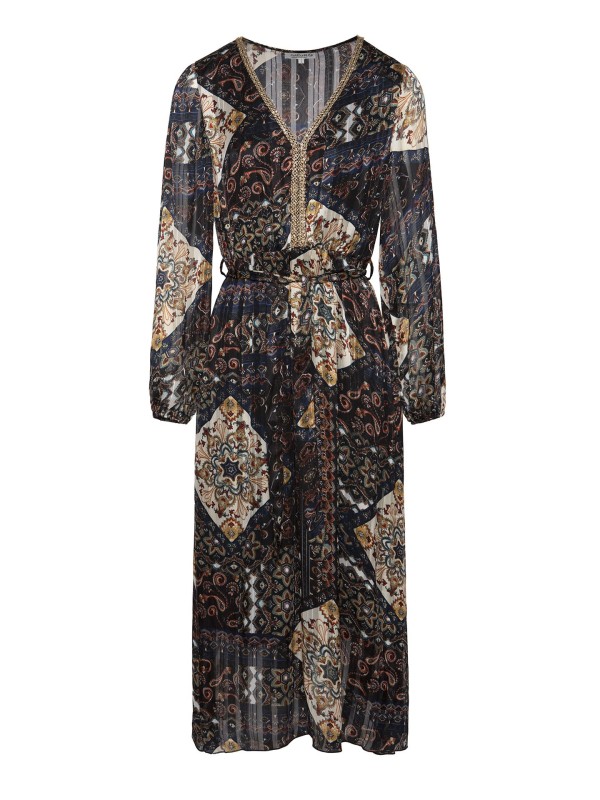 Vestido Com Padrao Preto