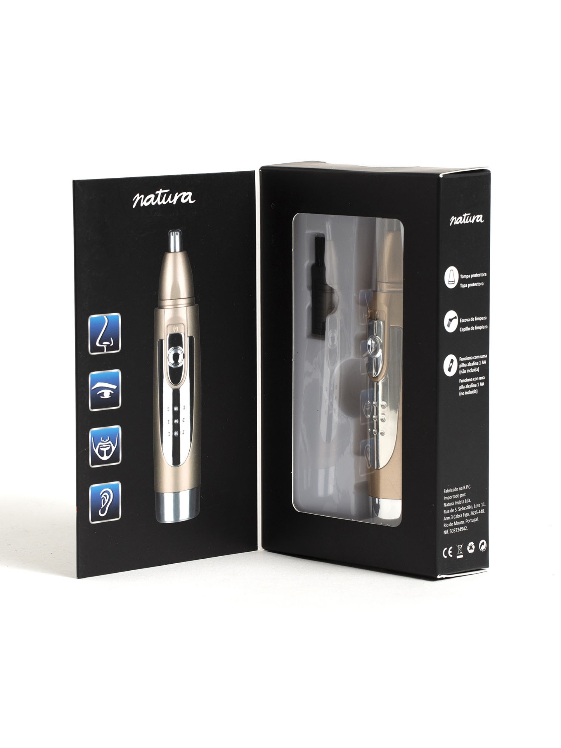 Maquina de cortar pelos do nariz e das orelhas