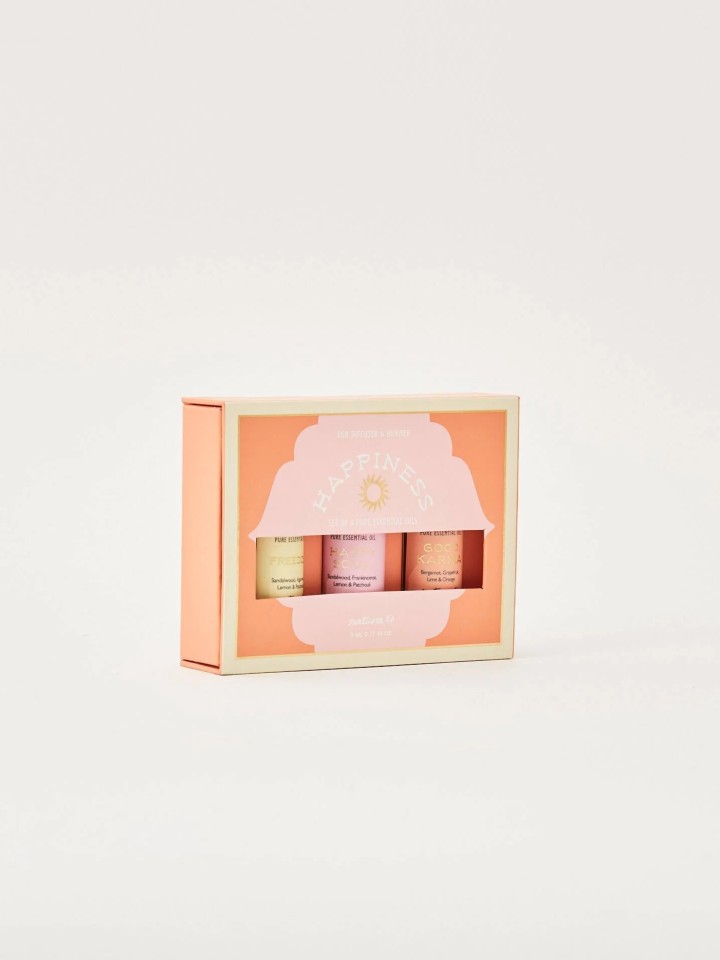 Conjunto de 3 oleos essenciais Felicidade
