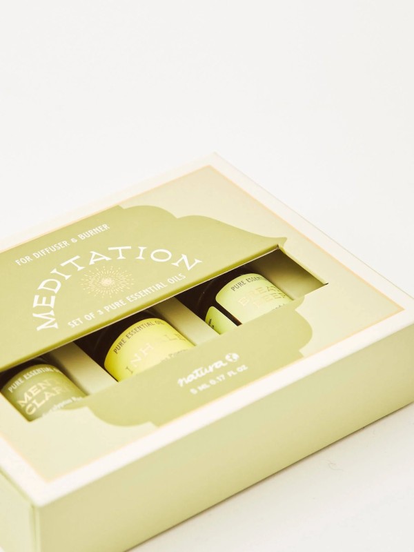 Conjunto de 3 oleos essenciais Meditacao