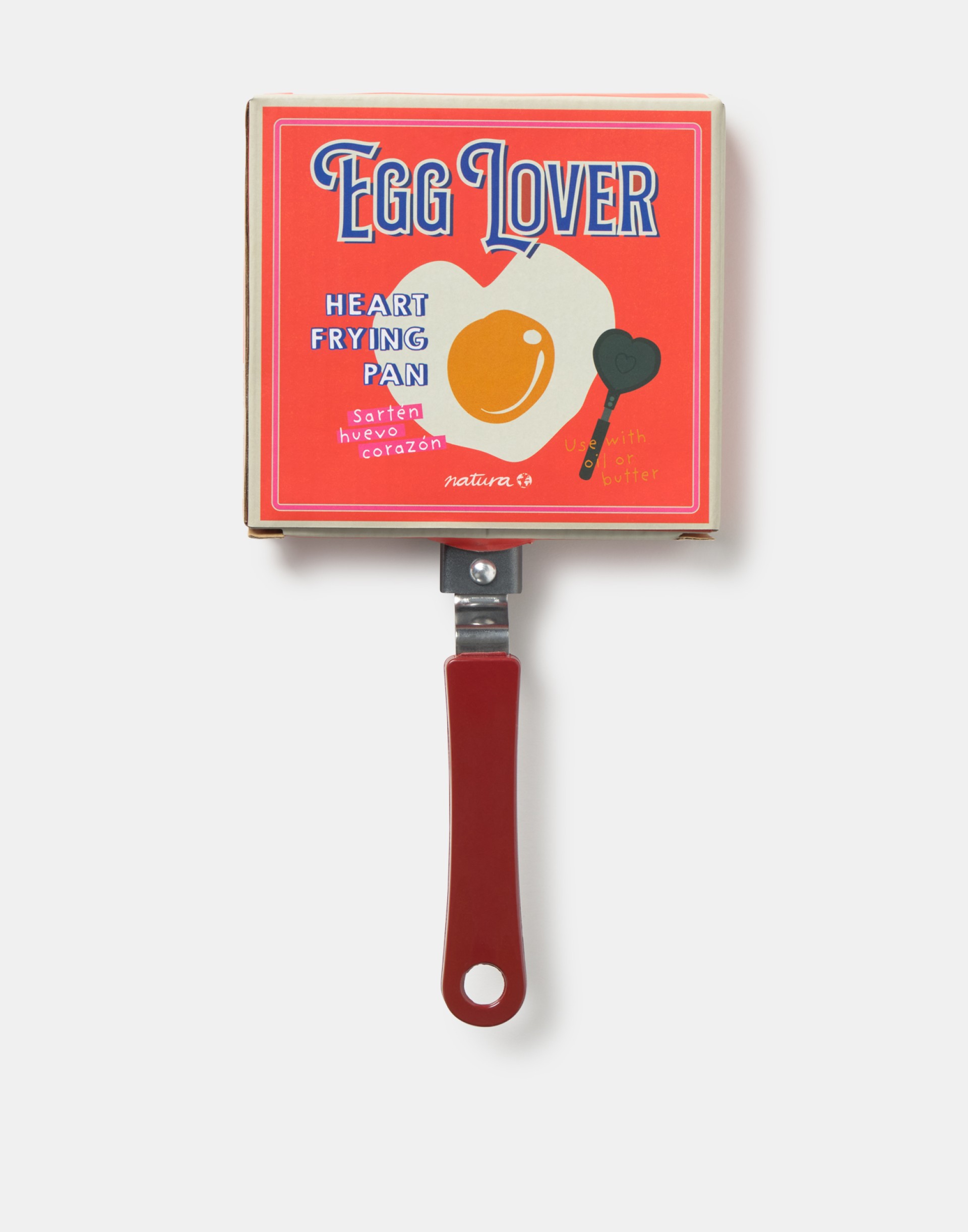 Frigideira de ovos em forma de coracao