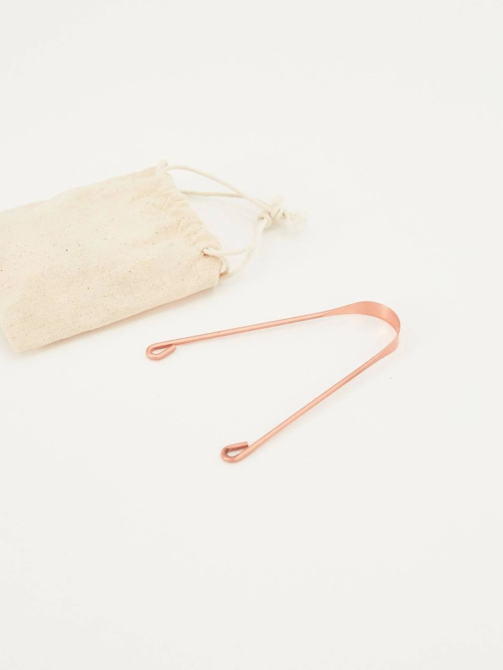 Limpador de lingua em cobre